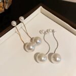 AWJ-157 Elegant Pearl Hanging Korean Earrings