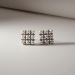Pearl Square Korean Earrings - Image 4