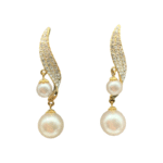 S Shape Crystal Leaf Drop