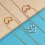 PRJ-183 Hollow Heart Pendant –Golden - Image 3