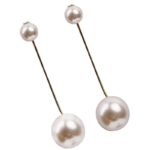 AWJ-157 Elegant Pearl Hanging Korean Earrings - Image 5