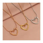 PRJ-183 Hollow Heart Pendant –Golden