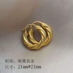 Twisted Sparkling Earrings for Women - Image 3