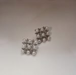 Pearl Square Korean Earrings